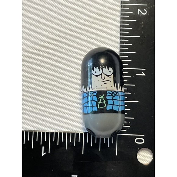 Mighty Beanz HEAVY METAL BEAN #2 Series 1 Collectible Toy Black Blue - Picture 7 of 8
